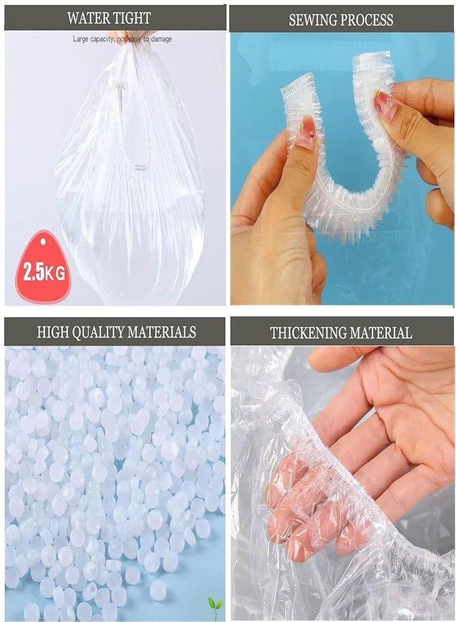 Ouliget Disposable Small Animal Litter Box Liners with Elastic,Portable Pet Waste Litter Box Tidy Bags,Universal Toilet Film Rabbit Cage Liner,100Pieces,17x8Inches - Image 4